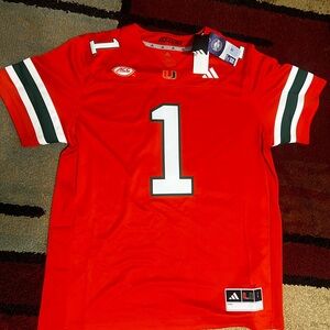 Adidas orange UM Football Jersey size L